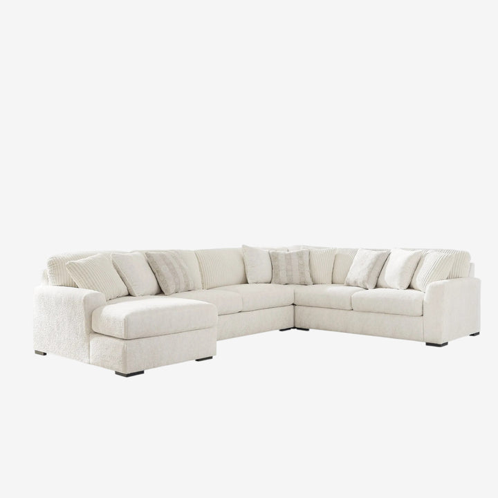 Chessington 4-Piece Sectional Sofa In Fabric Upholstery - Ivory | Signature Design By Ashley