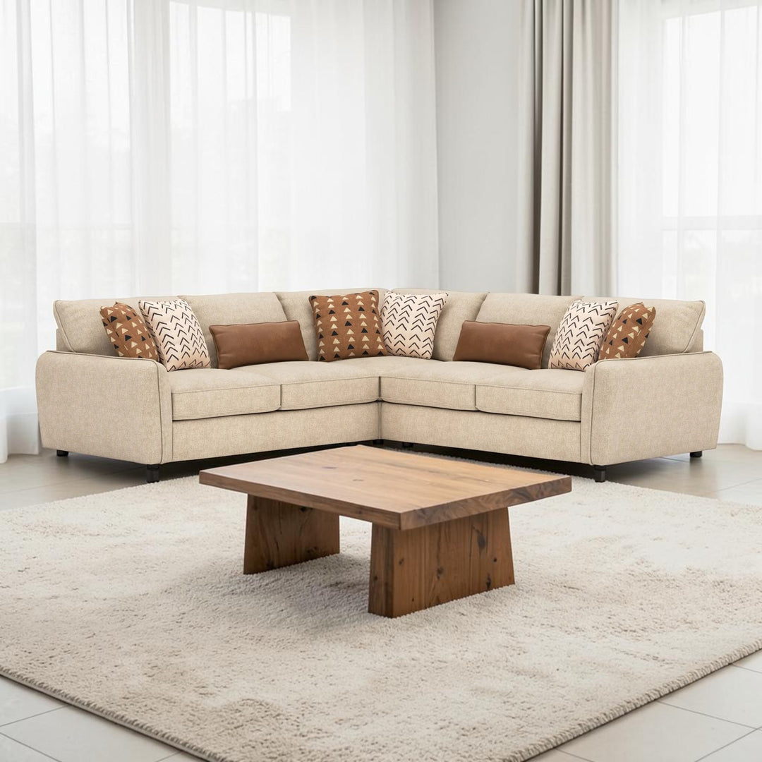 61405S1 Seyler 3-Piece Sectional Sofa In Fabric Upholstery - Sand | Benchcraft By Ashley