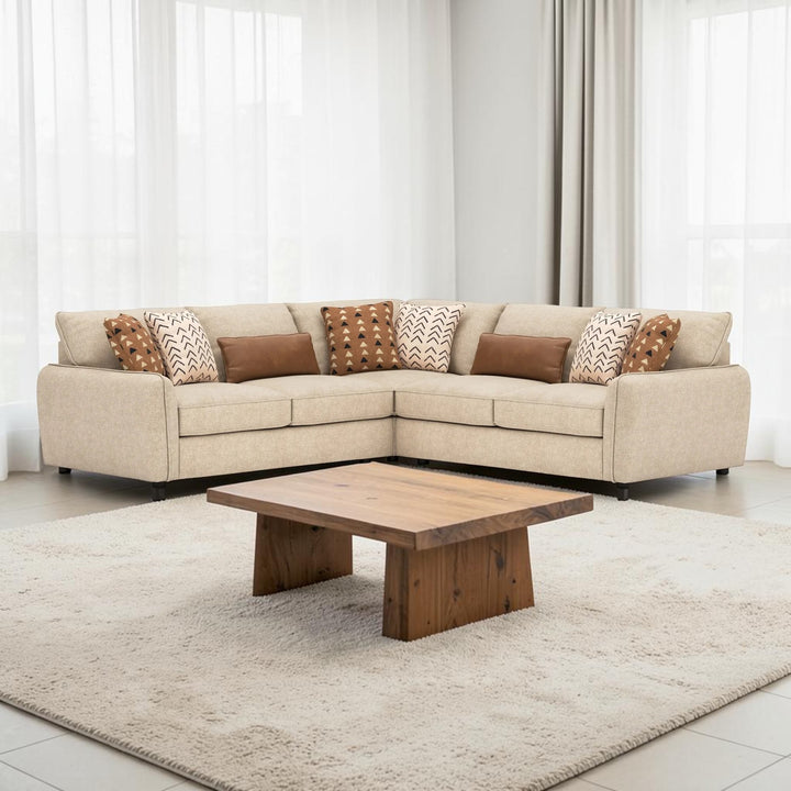 61405S1 Seyler 3-Piece Sectional Sofa In Fabric Upholstery - Sand | Benchcraft By Ashley