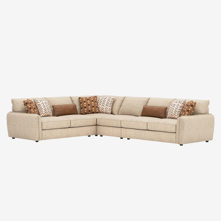 61405S2 Seyler 4-Piece Sectional Sofa In Fabric Upholstery - Sand | Benchcraft By Ashley
