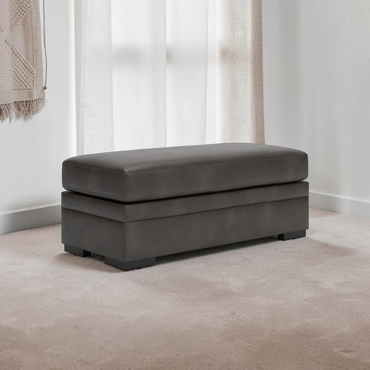 PC6161008 Lofton-Pike Oversized Accent Ottoman In Leather Upholstery - Shadow | Signature Design By Ashley
