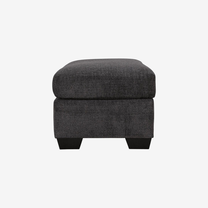 6310114 Loreo Accent Ottoman In Fabric Upholstery - Ebony | Benchcraft By Ashley