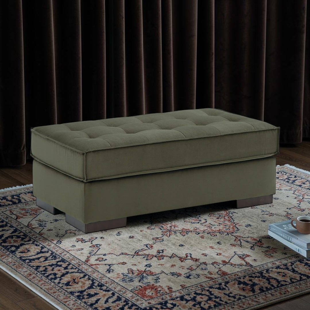 PC6170208 Caspian-Town Oversized Accent Ottoman In Fabric Upholstery - Olive | Signature Design By Ashley