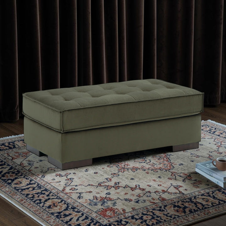 PC6170208 Caspian-Town Oversized Accent Ottoman In Fabric Upholstery - Olive | Signature Design By Ashley