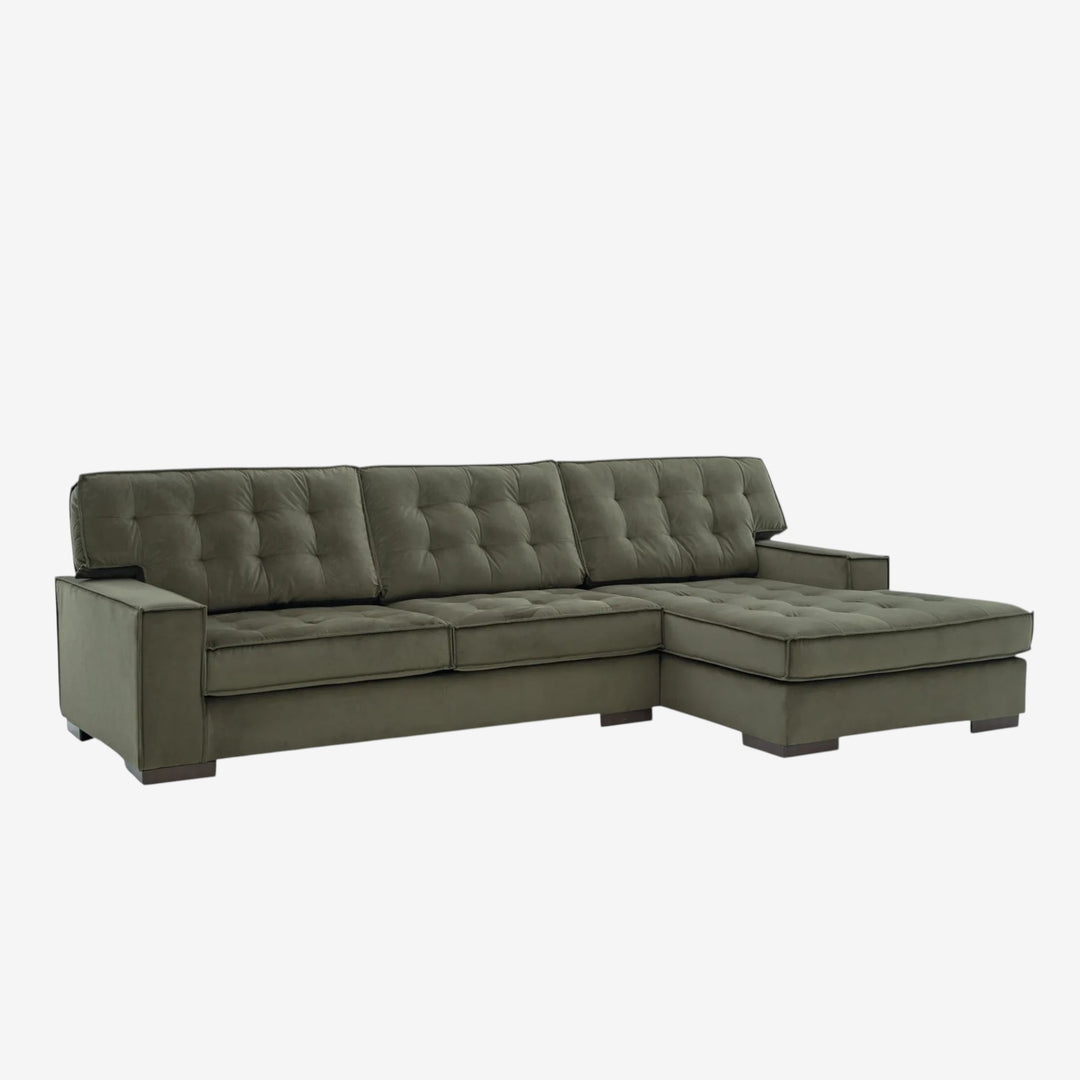 Caspian-Town 2-Piece Sectional Sofa In Fabric Upholstery - Olive | Signature Design By Ashley