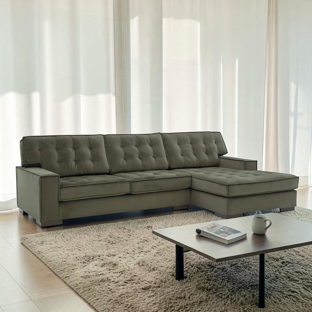 Caspian-Town 2-Piece Sectional Sofa In Fabric Upholstery - Olive | Signature Design By Ashley