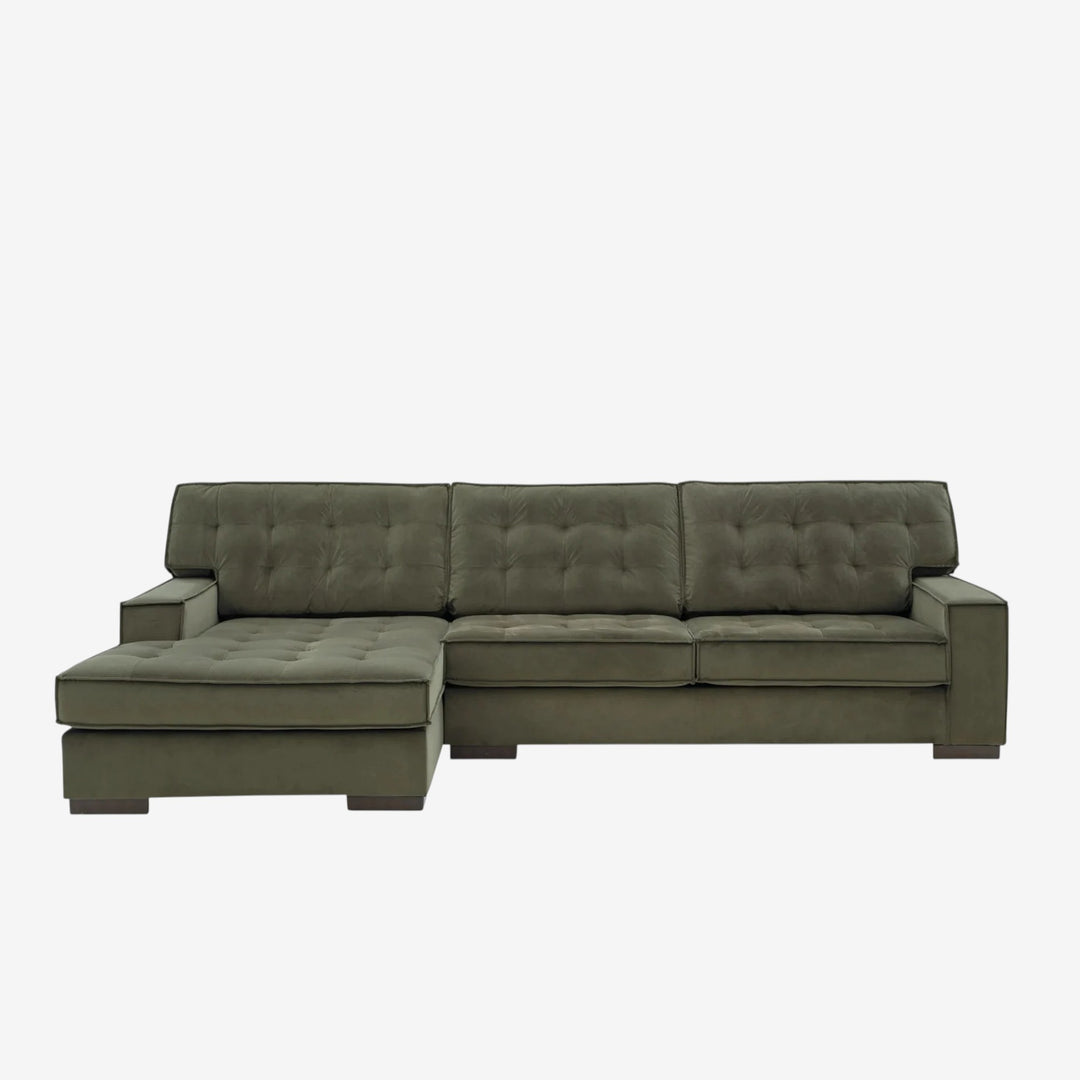Caspian-Town 2-Piece Sectional Sofa In Fabric Upholstery - Olive | Signature Design By Ashley