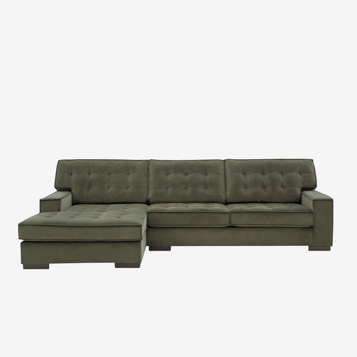 Caspian-Town 2-Piece Sectional Sofa In Fabric Upholstery - Olive | Signature Design By Ashley
