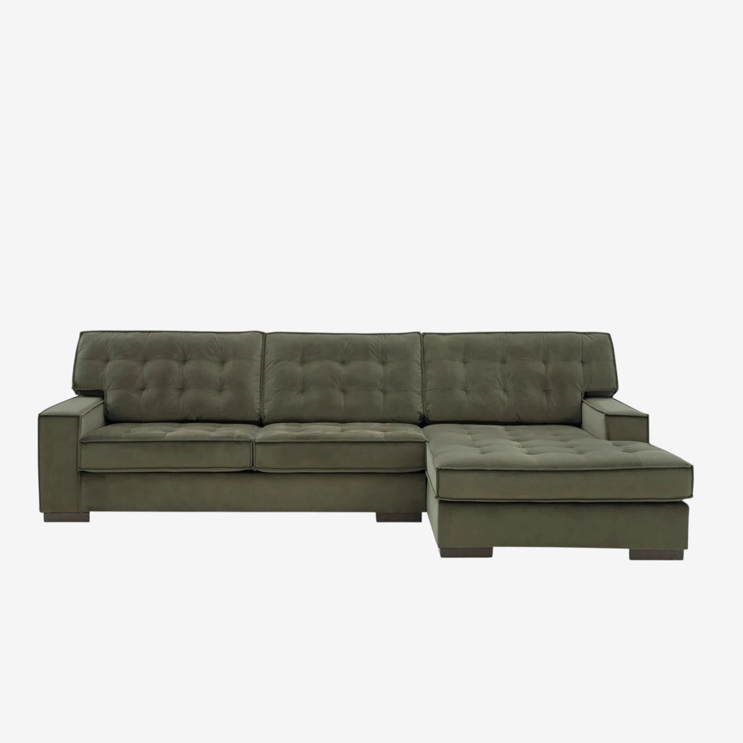 Caspian-Town 2-Piece Sectional Sofa In Fabric Upholstery - Olive | Signature Design By Ashley