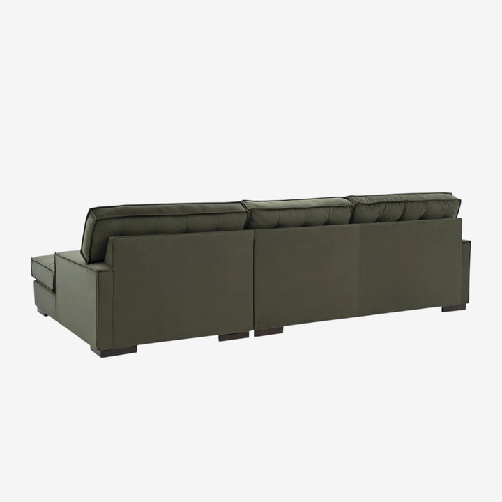 Caspian-Town 2-Piece Sectional Sofa In Fabric Upholstery - Olive | Signature Design By Ashley