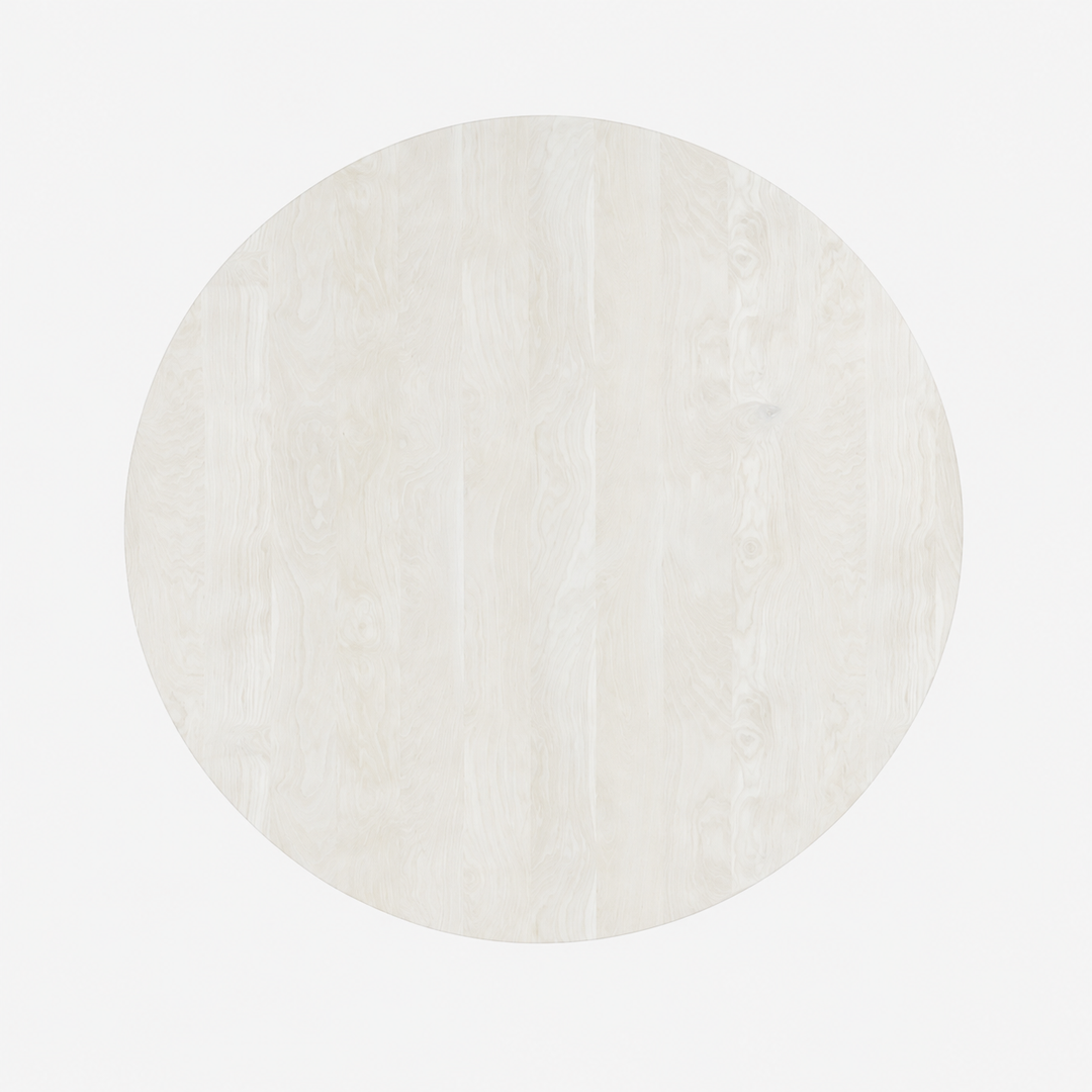 Vigo Solid Wooden White Round Dining Table