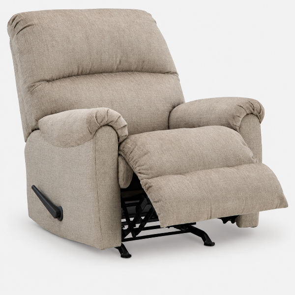 5950425 Stonemeade Rocker Recliner Chair In Fabric Upholstery - Taupe | Signature Design By Ashley