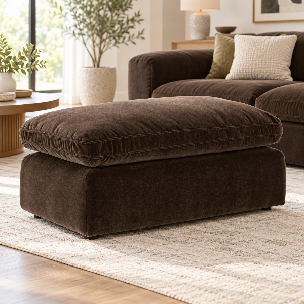 6780714 Maxton Heights Accent Ottoman In Fabric Upholstery - Bittersweet | Benchcraft By Ashley