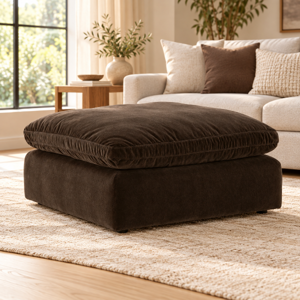 6780708 Maxton Heights Oversized Accent Ottoman In Fabric Upholstery - Bittersweet | Benchcraft By Ashley
