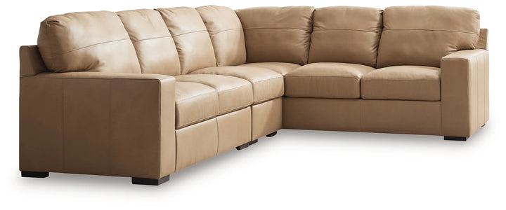 Bandon 3-Piece Sectional Sofa In Leather Upholstery - Toffee | Signature Design By Ashley