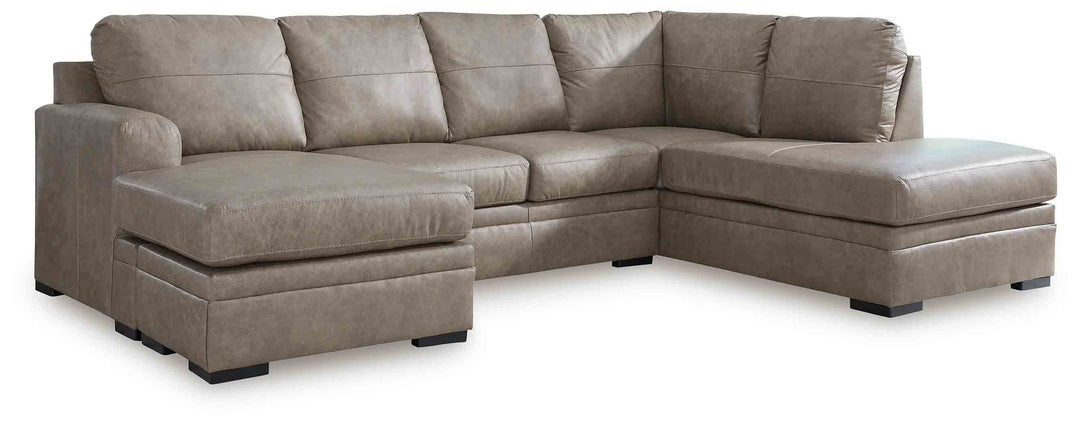 Amuleto 2-Piece Sectional Sofa In Leather Upholstery - Desert | Signature Design By Ashley