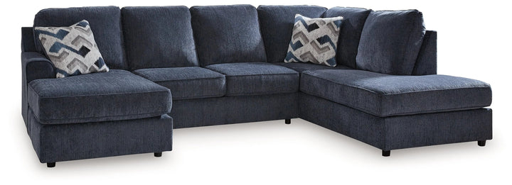 Albar Place 2-Piece Fabric Sectional Sofa With Dual Chaise - Cobalt | Signature Design By Ashley