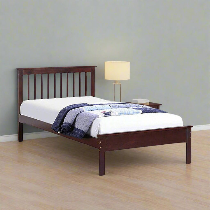 Madeline Classy Platform Bed Frame With Storage Drawers & Pull-Out Trundle - Espresso