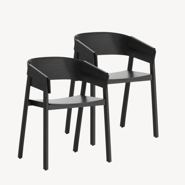 Mateo Black Dining Chairs (Set of 2) – Mid-Century Edge Meets Commercial Toughness