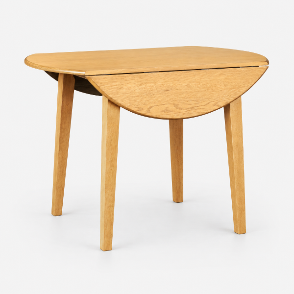 Jinx Wooden Dining Table Set For 4 With Extendable Table - Oak