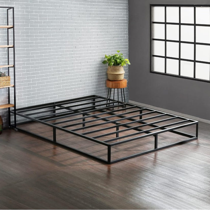 Orvex Metallic Platform Bed Frame With Anti-Slip Support - Black | In-Store Purchase Only
