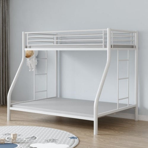 Stellar Metallic Bunk Bed (Single/ Double) - White