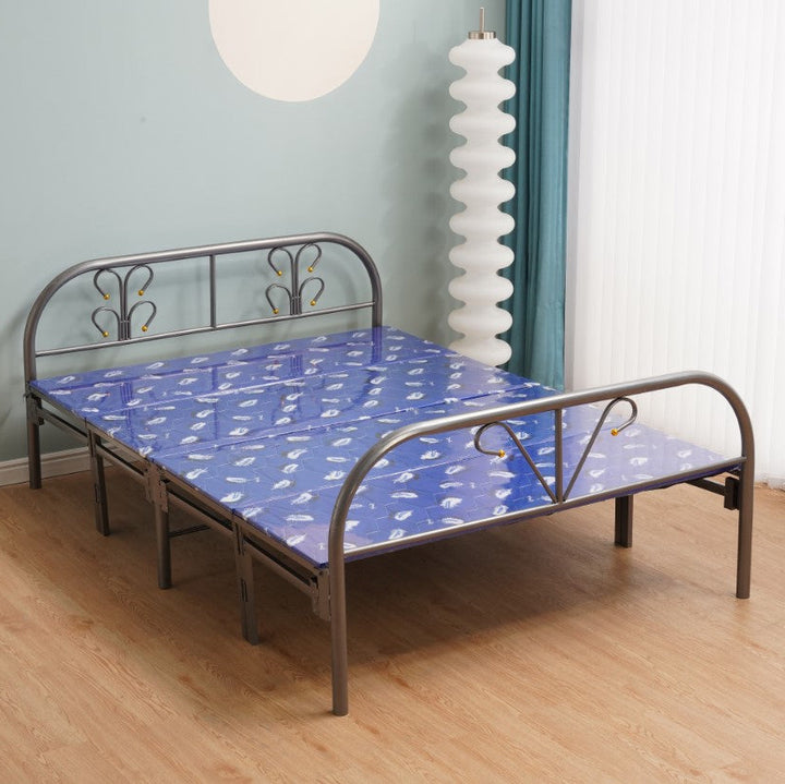 Evan Foldable Metallic Platform Bed Frame - Silver | In-Store Purchase Only