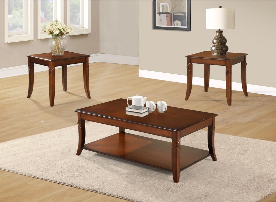 Weston 3-Piece Wooden Occasional Table Set - Walnut