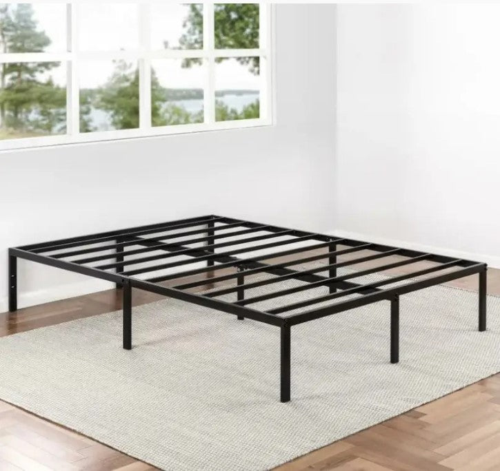 Torenza Metallic Platform Bed Frame With Anti-Slip Support - Black | In-Store Purchase Only
