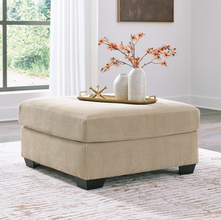 2420308 SimpleJoy Oversized Accent Ottoman In Fabric Upholstery - Sand | Signature Design By Ashley