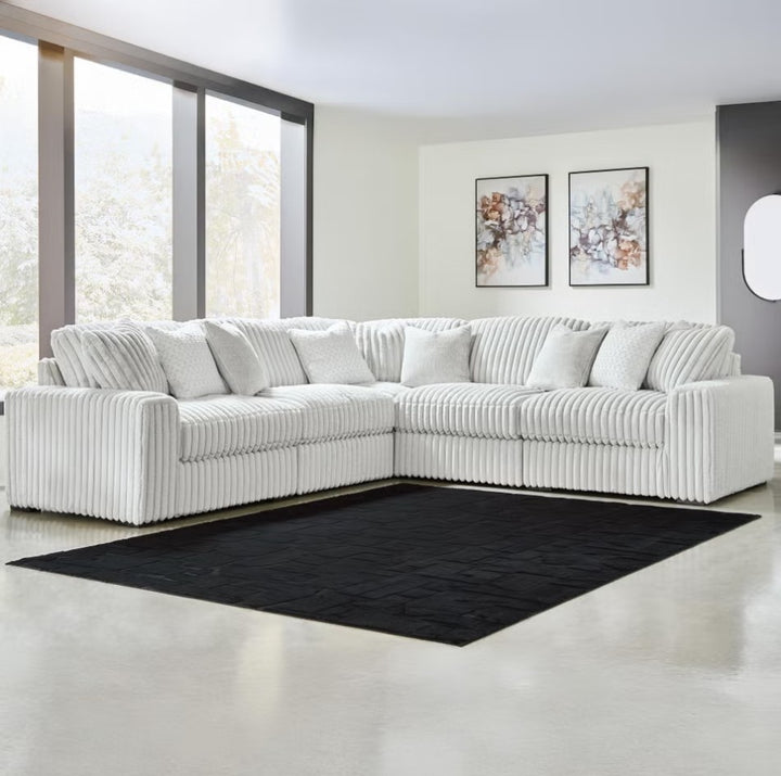 25903S24 Stupendous 5-Piece Sectional Sofa In Fabric Upholstery - Alloy | Signature Design By Ashley