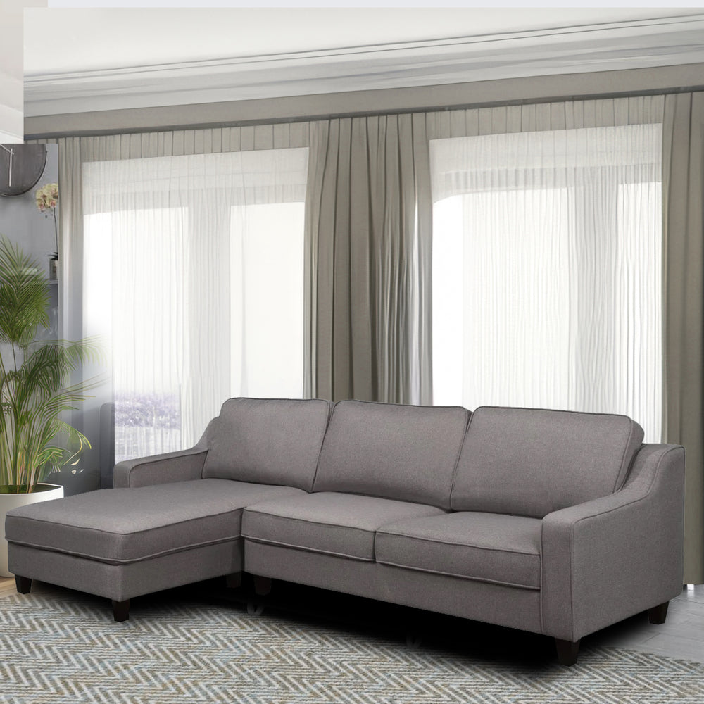 Contemporary Grey Mila Sectional - Sleek Design, Ultra-Comfortable Seating, and Quality Craftsmanship