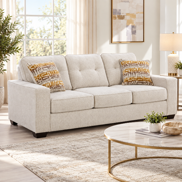 PC2920338 Larimer Stationary Sofa In Fabric Upholstery - Stone | Signature Design By Ashley