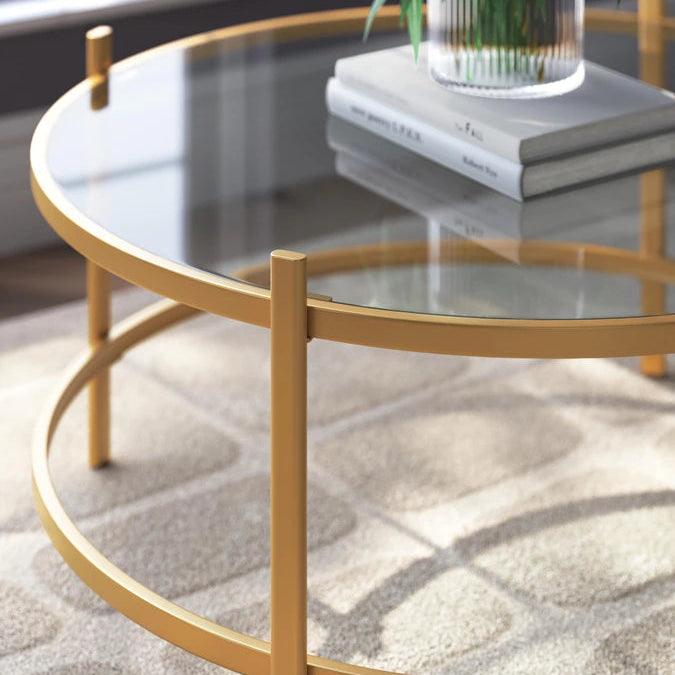 T173-13 Pearlox Occasional Table Set (Set of 3) - Gold | Signature Design By Ashley