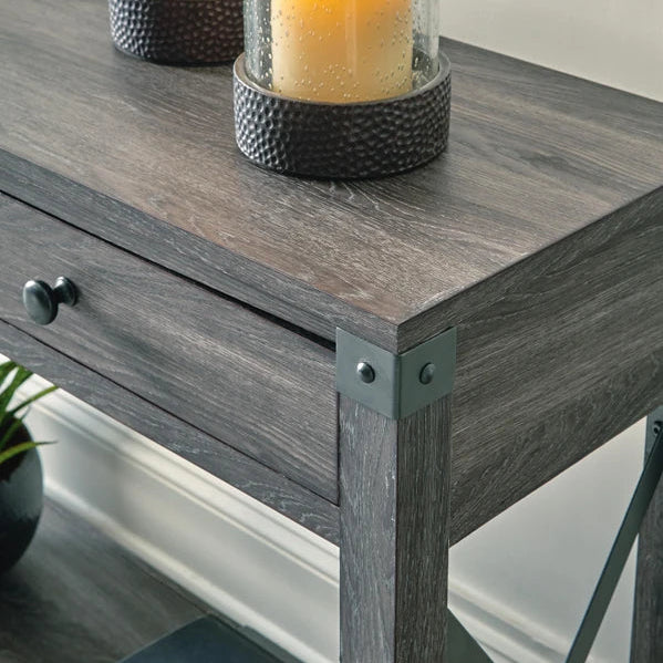 T175-4 Freedan Wooden Sofa/ Console Table - Greyish Brown | Signature Design By Ashley