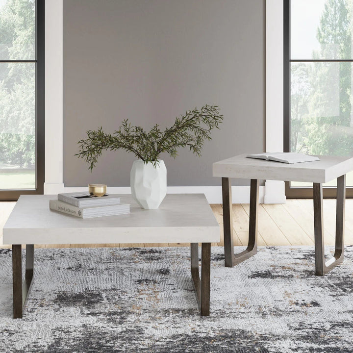 T202-12 Westenfort Occasional Table Set (Set of 2) - Espresso/ Grey | Signature Design By Ashley