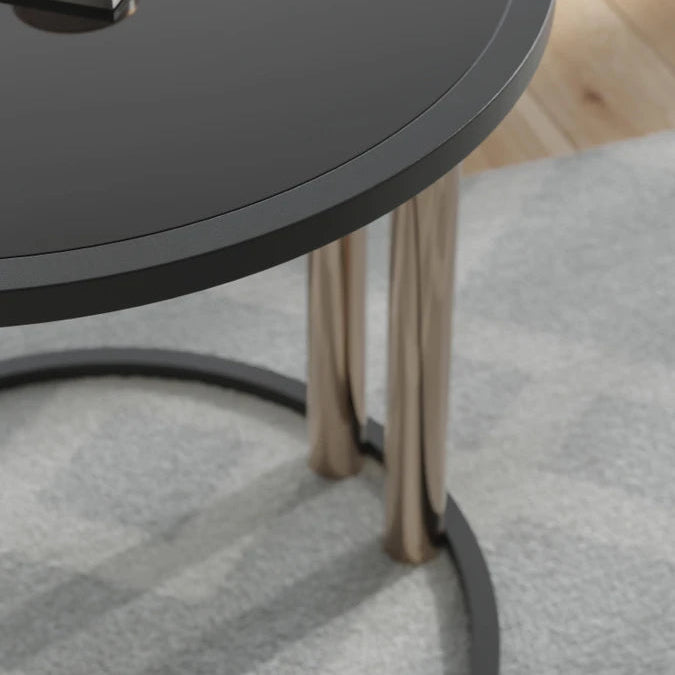 T219-13 Hannerly Occasional Table Set (Set of 3) - Black/ Gold | Signature Design By Ashley