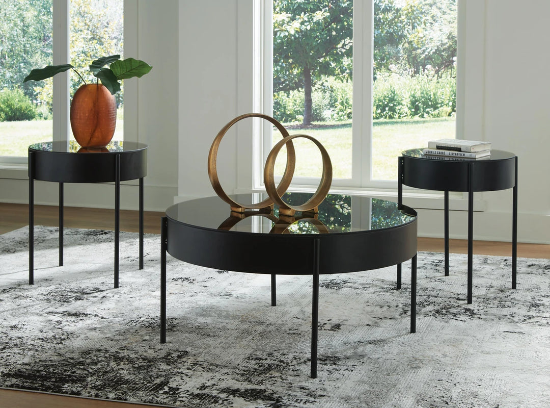T280-13 Ardoline Occasional Table Set (Set of 3) - Black | Signature Design By Ashley