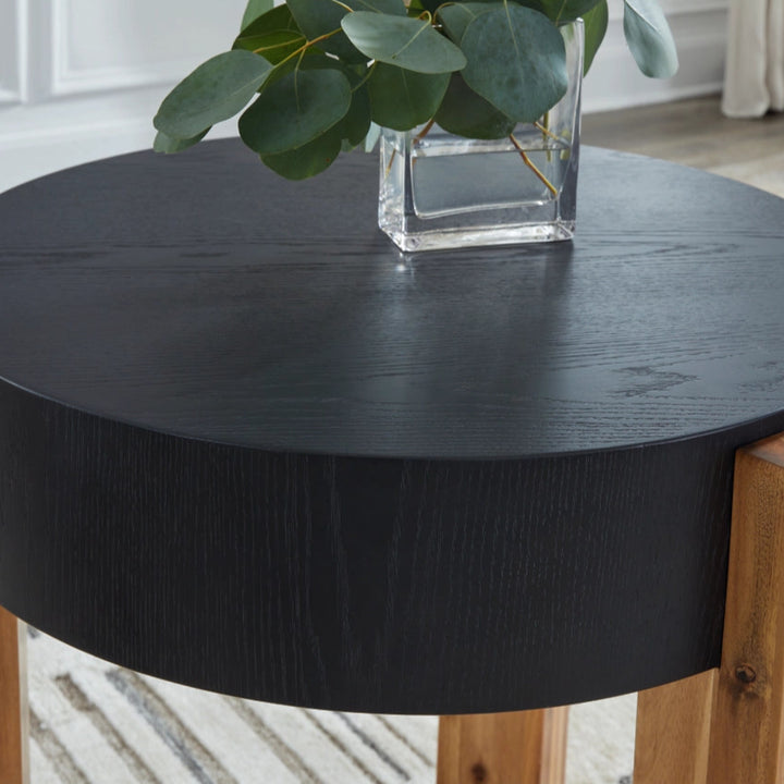 T322-12 Breenmore Occasional Table Set (Set of 2) - Black/ Natural | Signature Design By Ashley
