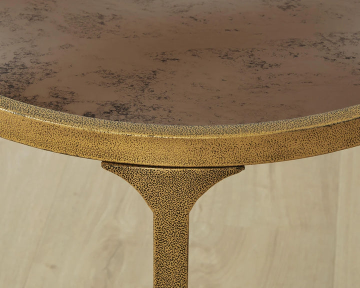 T399-6 Korajane End Table With Tempered Glass Top - Antique Gold | Signature Design By Ashley