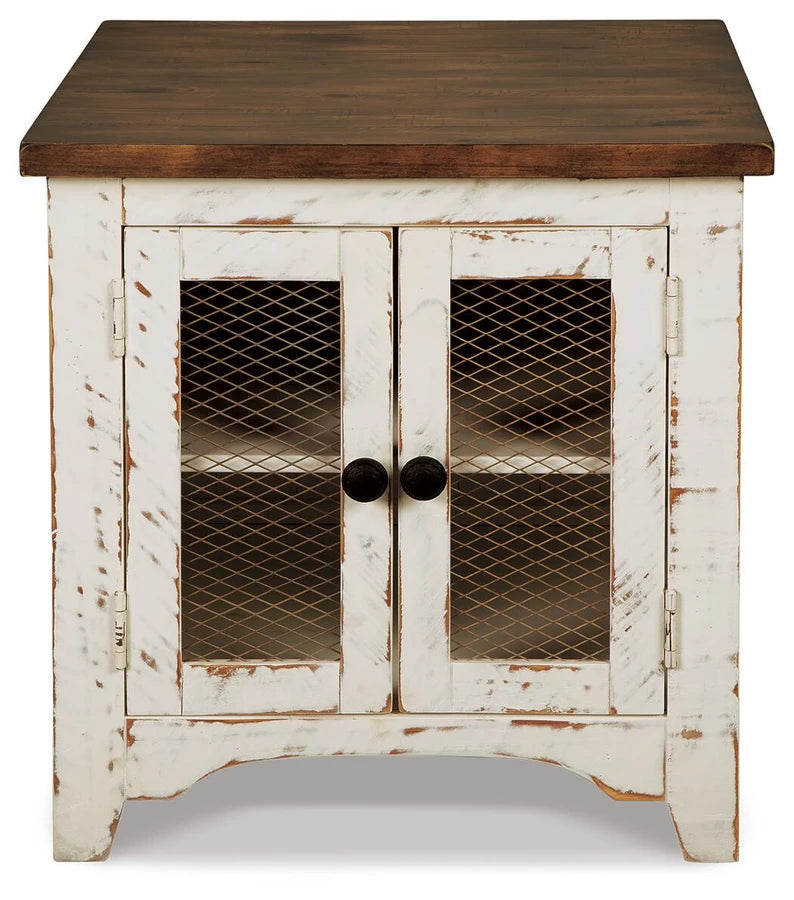 T459-3 Wystfield Wooden End Table - White/ Brown | Signature Design By Ashley