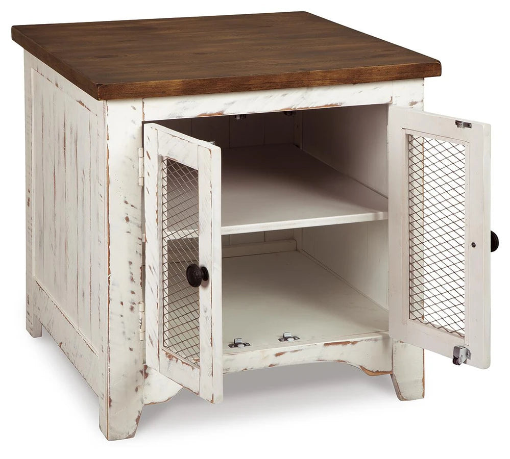 T459-3 Wystfield Wooden End Table - White/ Brown | Signature Design By Ashley
