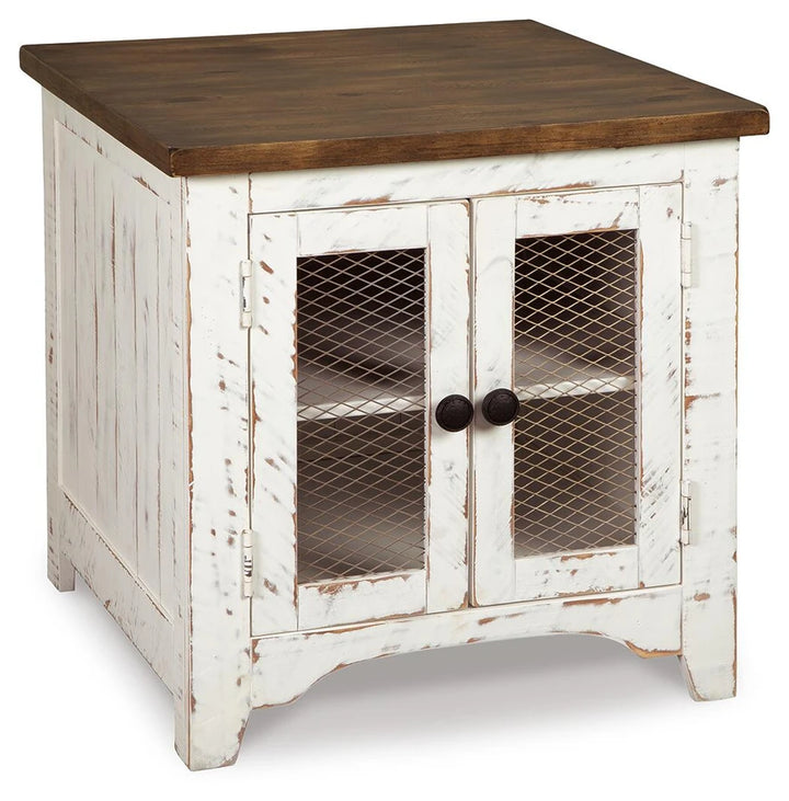 T459-3 Wystfield Wooden End Table - White/ Brown | Signature Design By Ashley