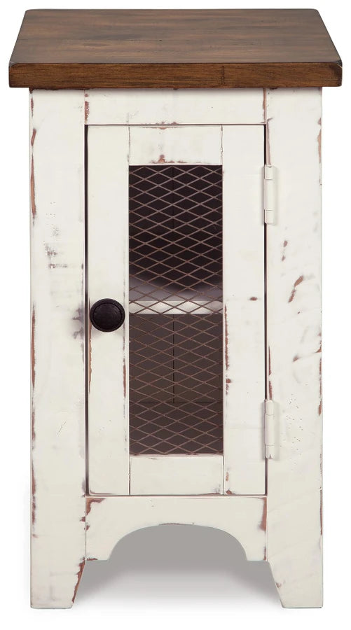 T459-7 Wystfield Wooden Chairside End Table - White/ Brown | Signature Design By Ashley