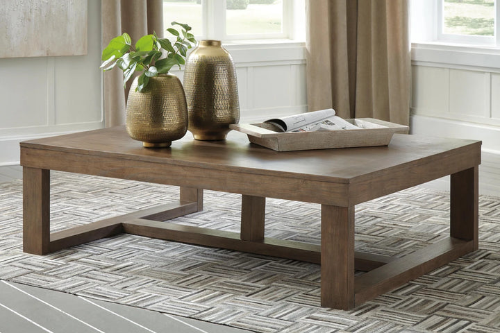T471-1 Cariton Wooden Coffee Table - Greyish Brown | Signature Design By Ashley