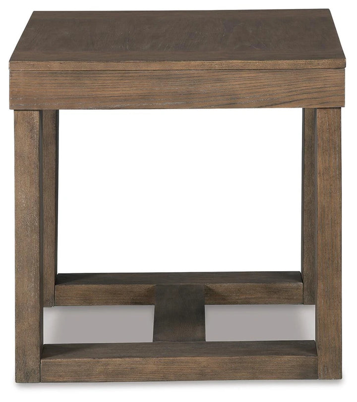 T471-2 Cariton Wooden End Table - Greyish Brown | Signature Design By Ashley