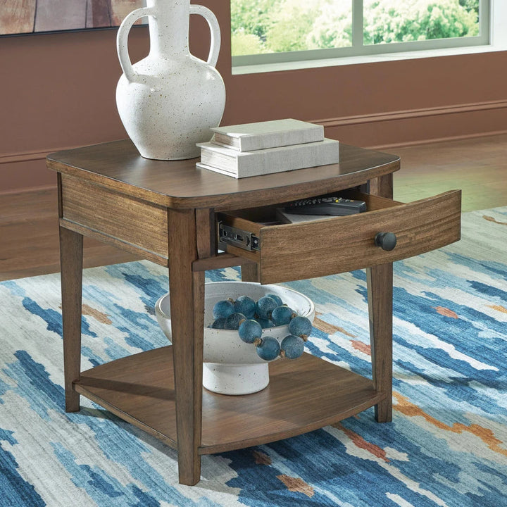 T513-3 Burkbyer Wooden End Table - Brown | Signature Design By Ashley
