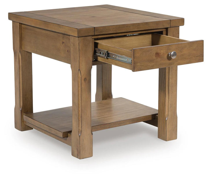T539-3 Vandenmore Wooden End Table - Medium Brown | Signature Design By Ashley