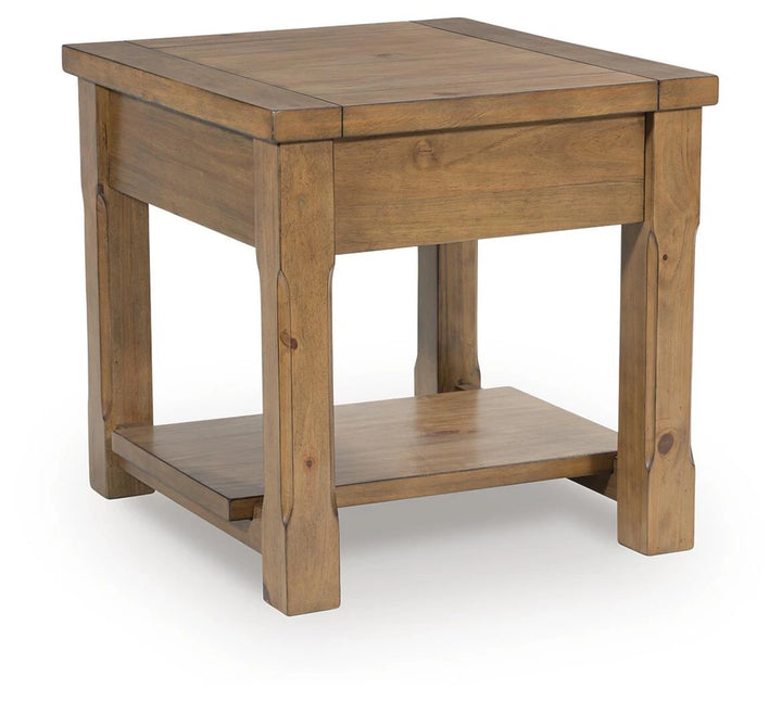 T539-3 Vandenmore Wooden End Table - Medium Brown | Signature Design By Ashley