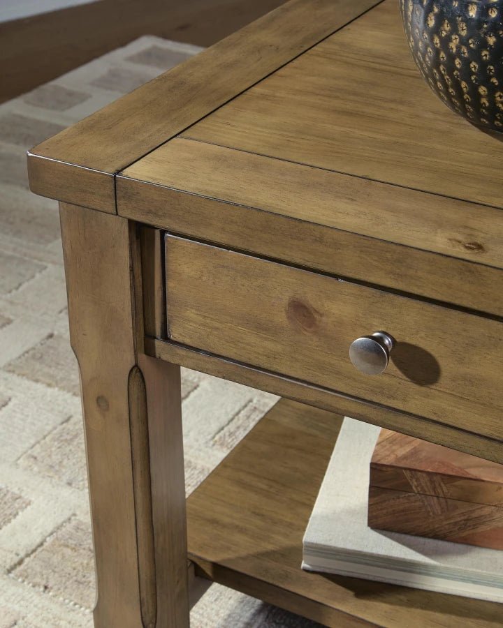 T539-3 Vandenmore Wooden End Table - Medium Brown | Signature Design By Ashley